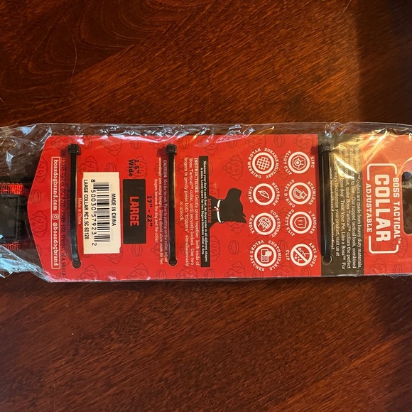 Boss Dog Red Tactical Dog Collar Size Large NIP - Picture 4 of 6